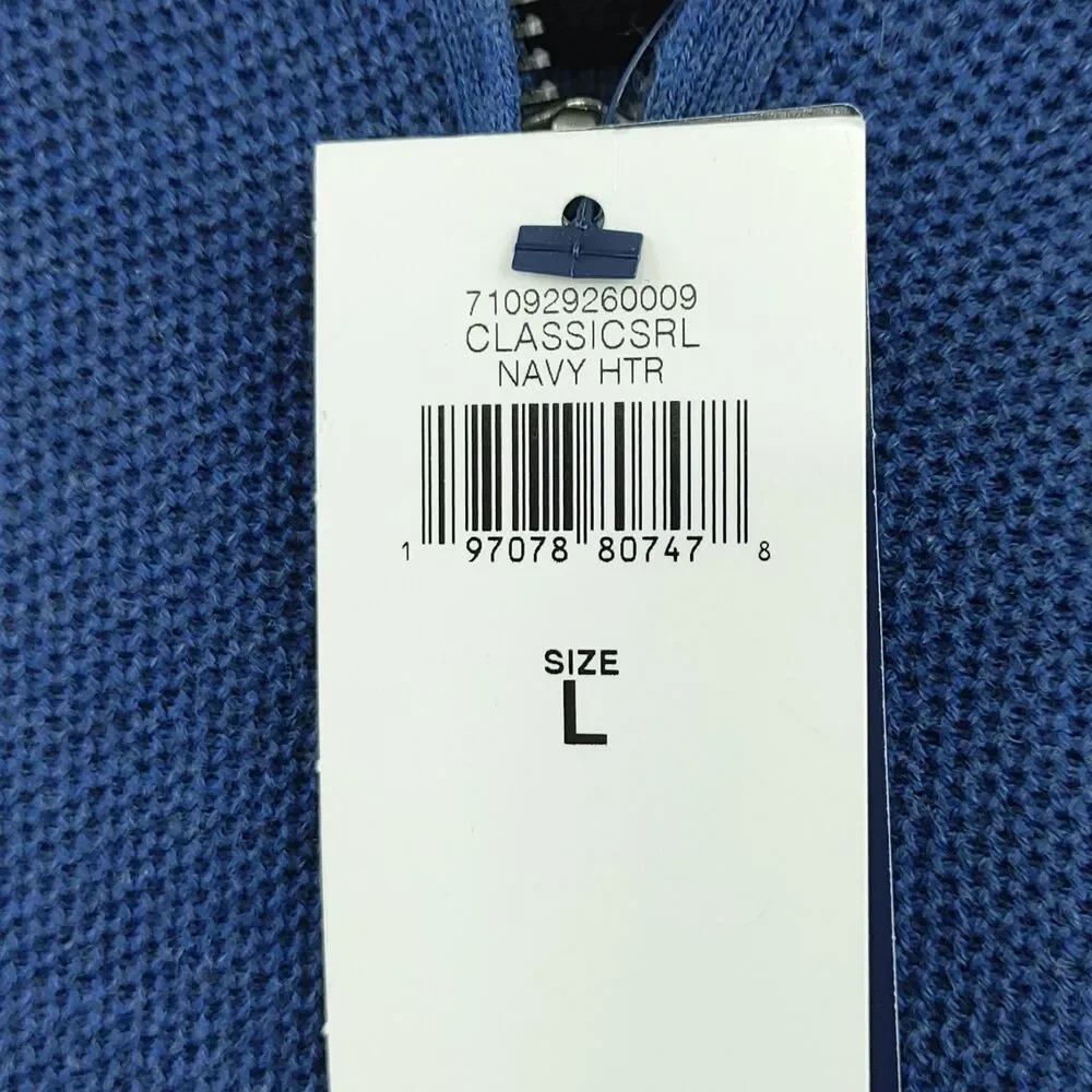 Polo Ralph Lauren Men's Classic 1/4 Zip Pullover Sweater Navy Heather Large